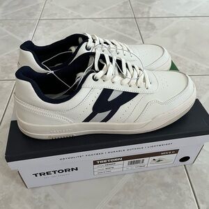 TRETORN Men's Dennis Classic Sneakers, White/Navy